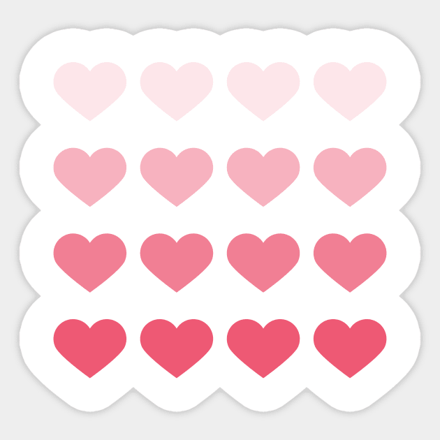 Pink Ombre Hearts Sticker by heartlocked